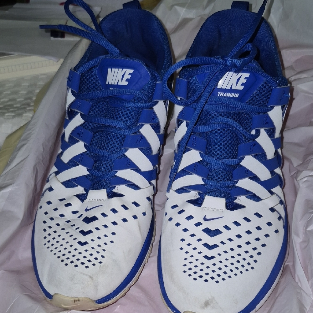 Nike Royal Blue and White Athletic Sneakers
